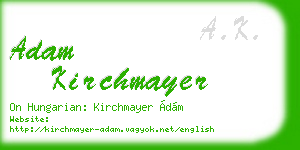 adam kirchmayer business card